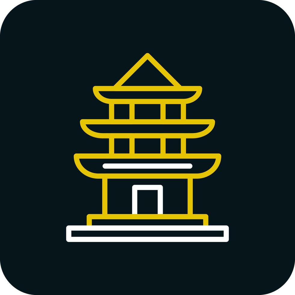 Pagoda Vector Icon Design