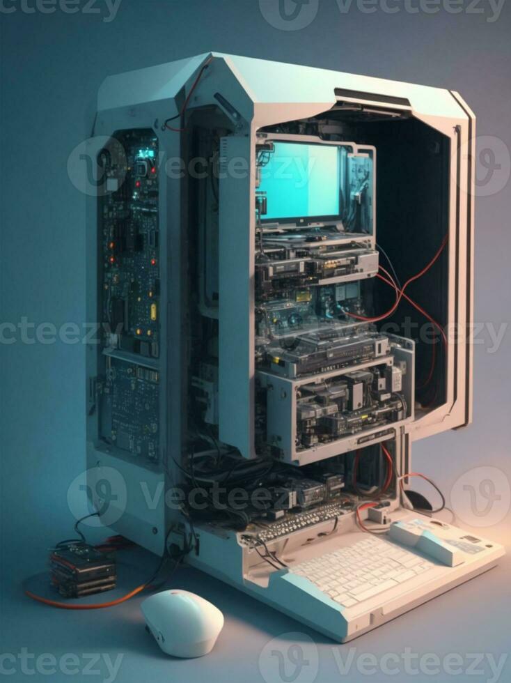 Colorful Super computer photo