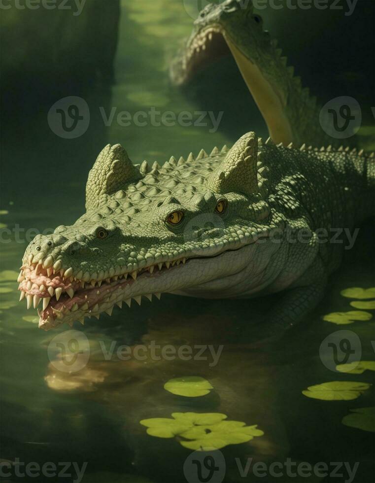 crocodile and cat photo