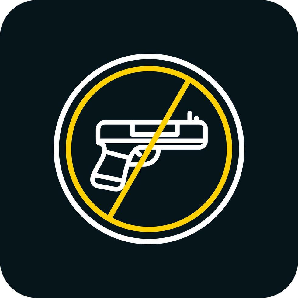 No Weapons Vector Icon Design