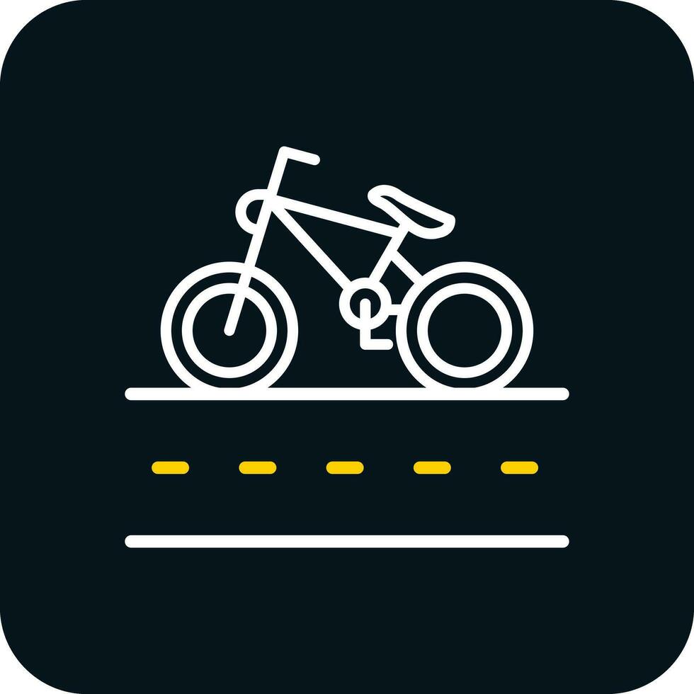 ciclo carril vector icono diseño