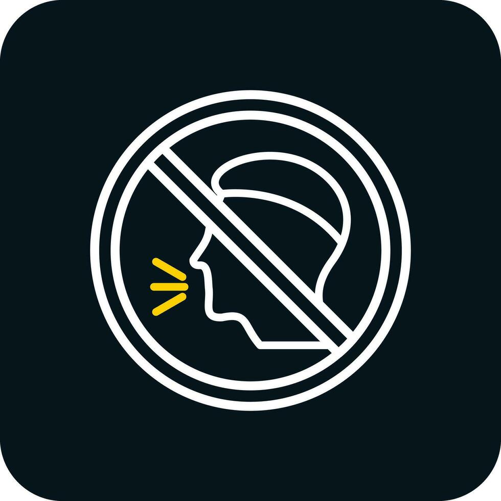 No Talking Vector Icon Design