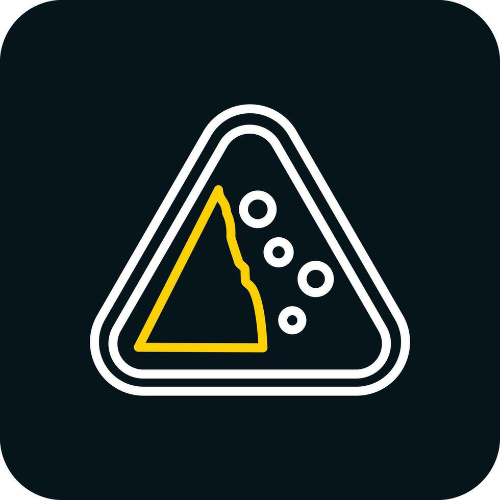 Falling Rocks Vector Icon Design