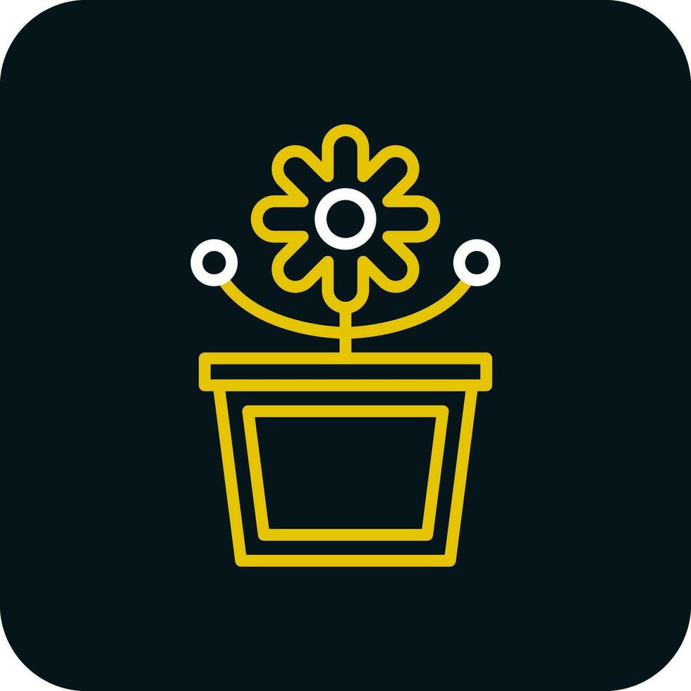 diseño de icono de vector de maceta de flores