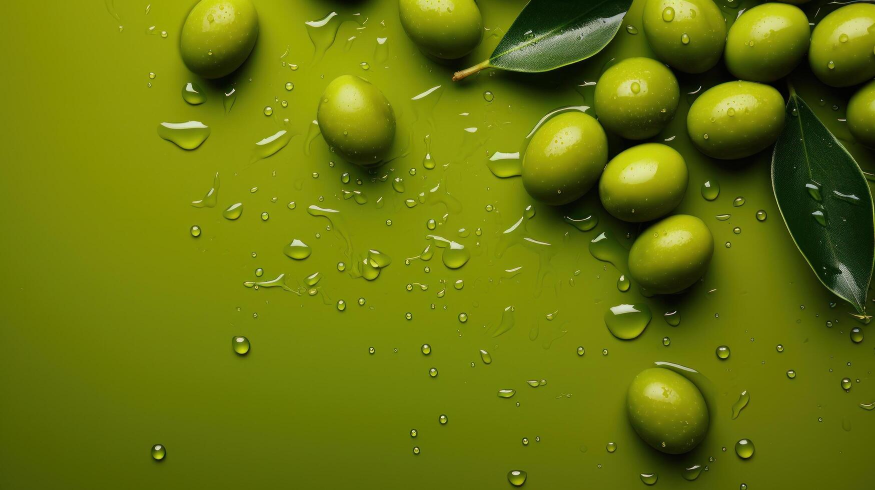 Olives and olive oil green background 28803536 Stock Photo at Vecteezy