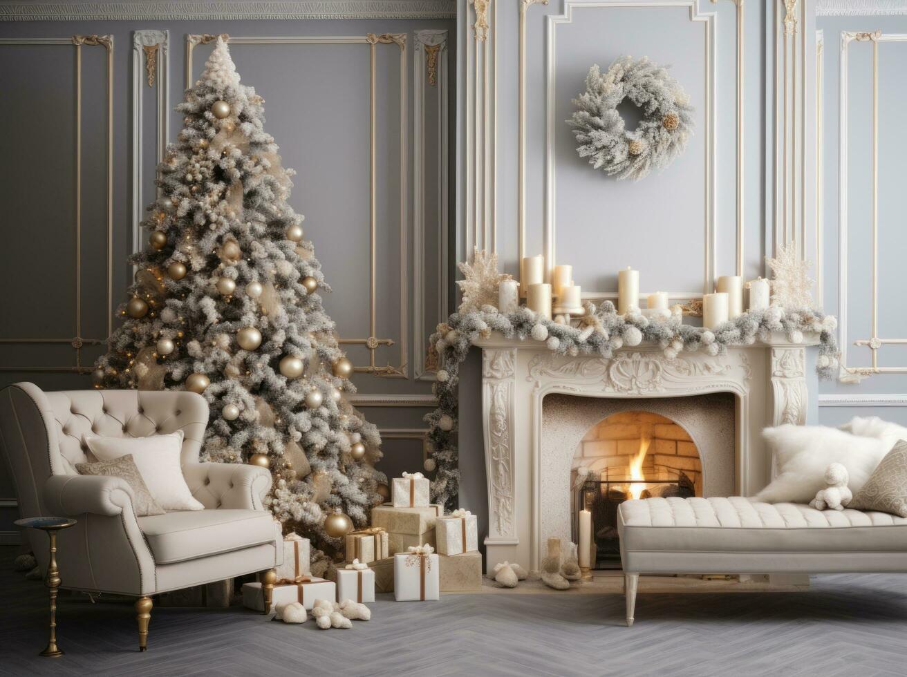 decoración de interiores de navidad foto