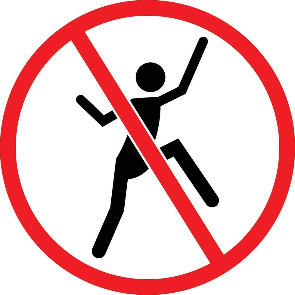 Do Not Climb Icon Sign vector