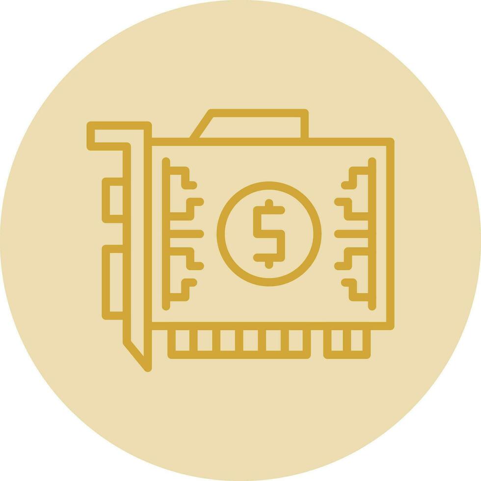 Gpu mining Vector Icon Design
