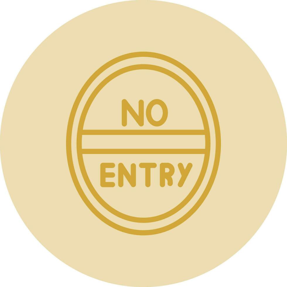 No entrada vector icono diseño