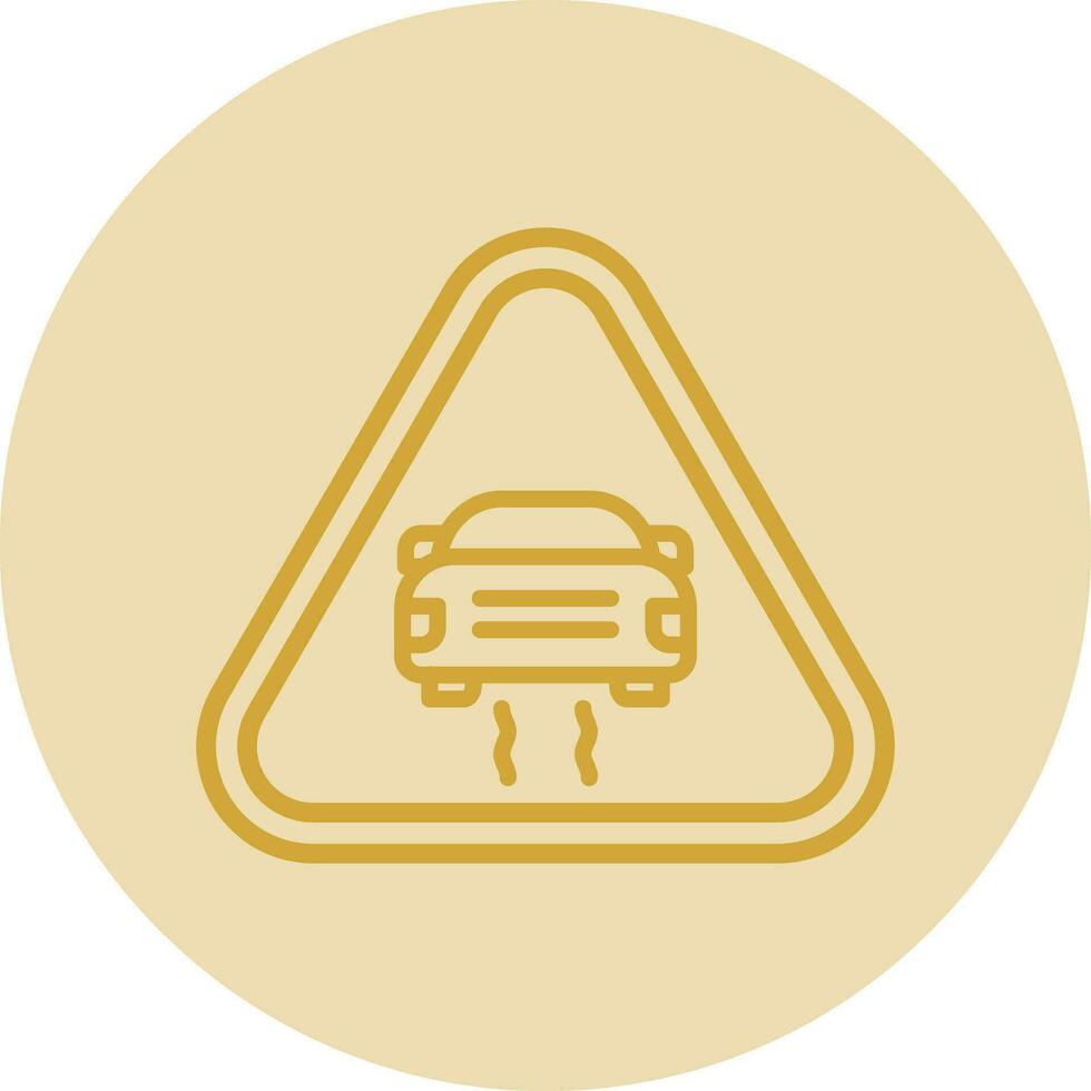 Slippery Road Vector Icon Design