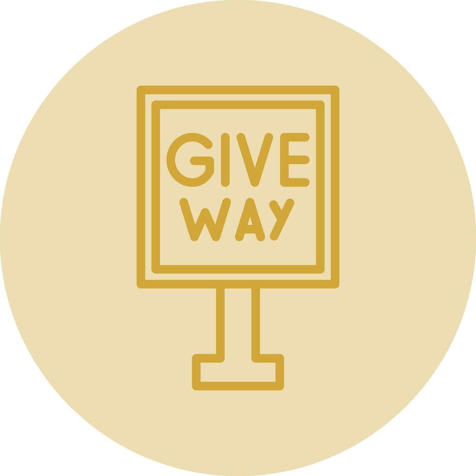 Give Way Vector Icon Design