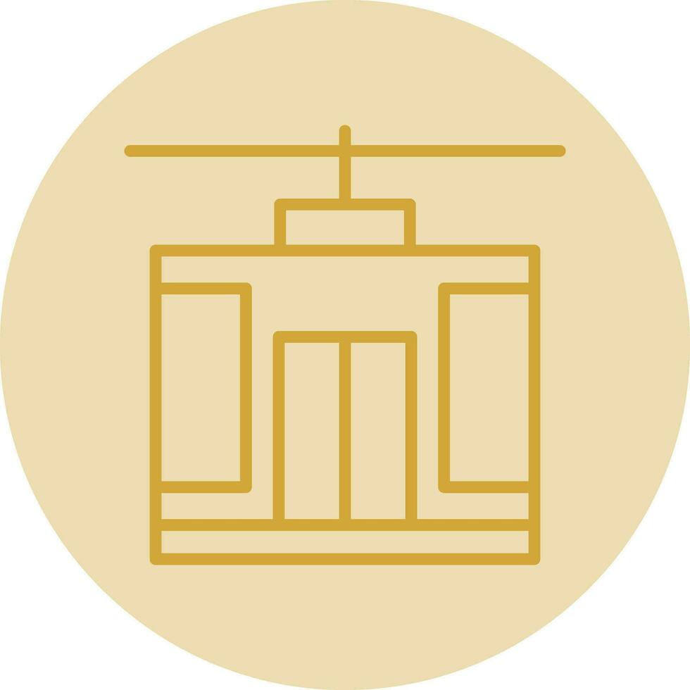 Cable Car Vector Icon Design