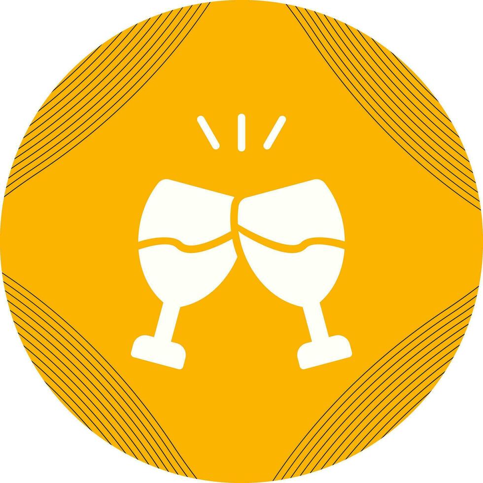 champán brindis vector icono