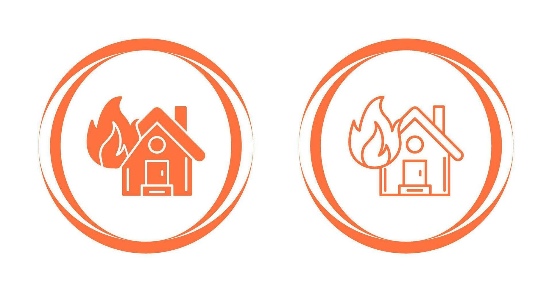 House On Fire Vector Icon