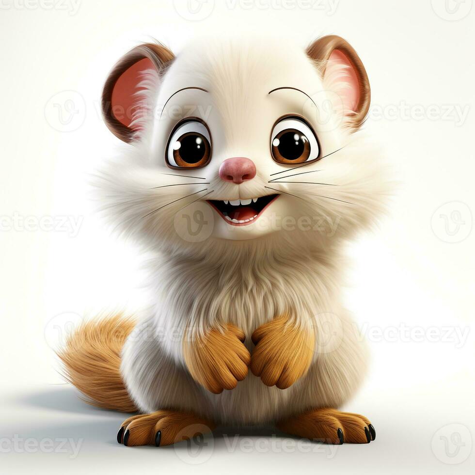 cute 3d mink cartoon photo