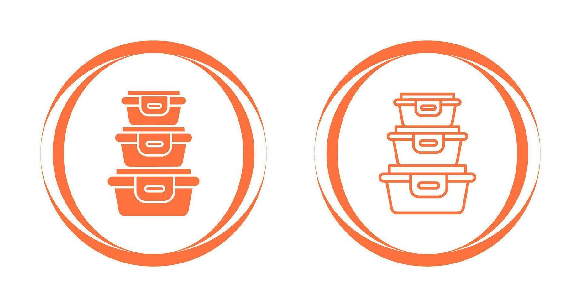 Plastic Food Container Vector Icon