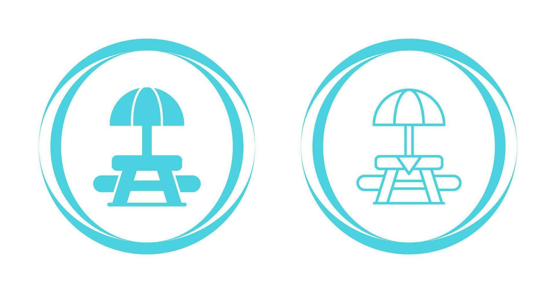 Picnic Table Vector Icon