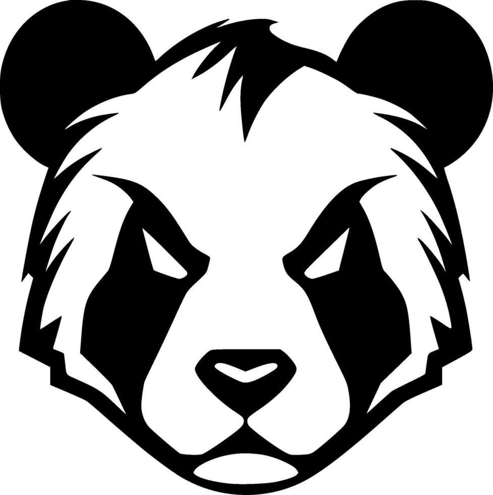 Panda, Minimalist and Simple Silhouette - Vector illustration