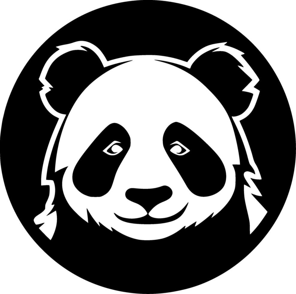 panda, minimalista y sencillo silueta - vector ilustración