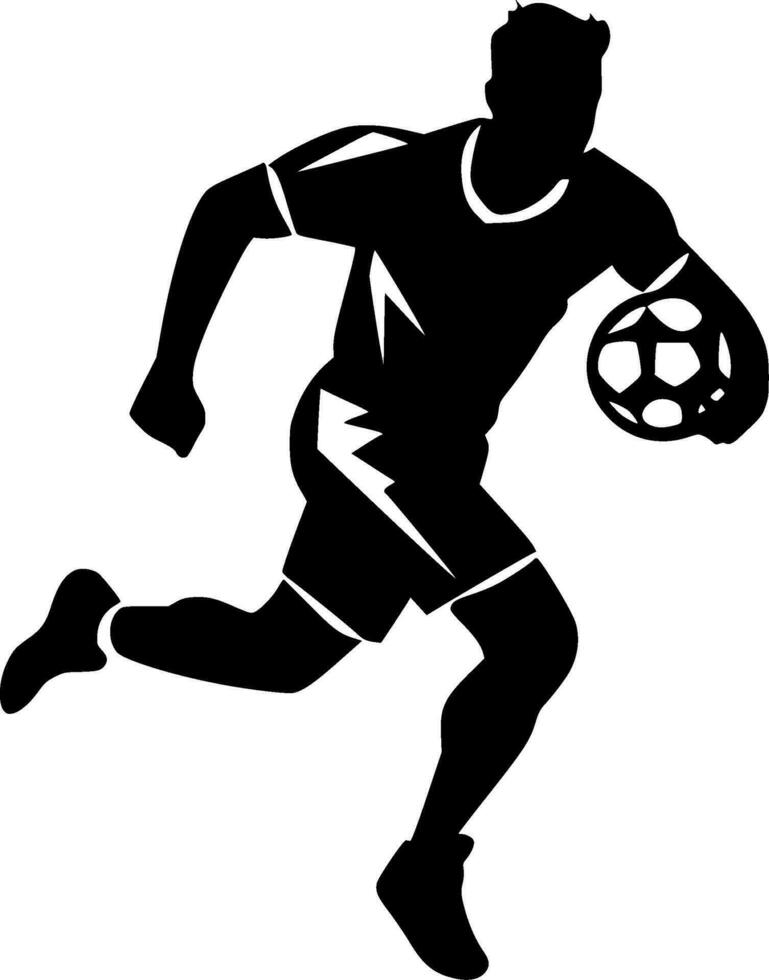 Football, Minimalist and Simple Silhouette - Vector illustration