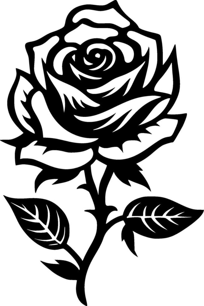Flower, Minimalist and Simple Silhouette - Vector illustration