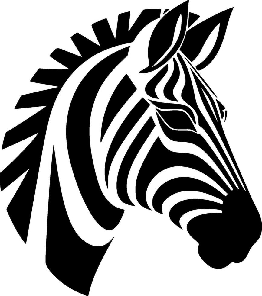 Zebra - Minimalist and Flat Logo - Vector illustration