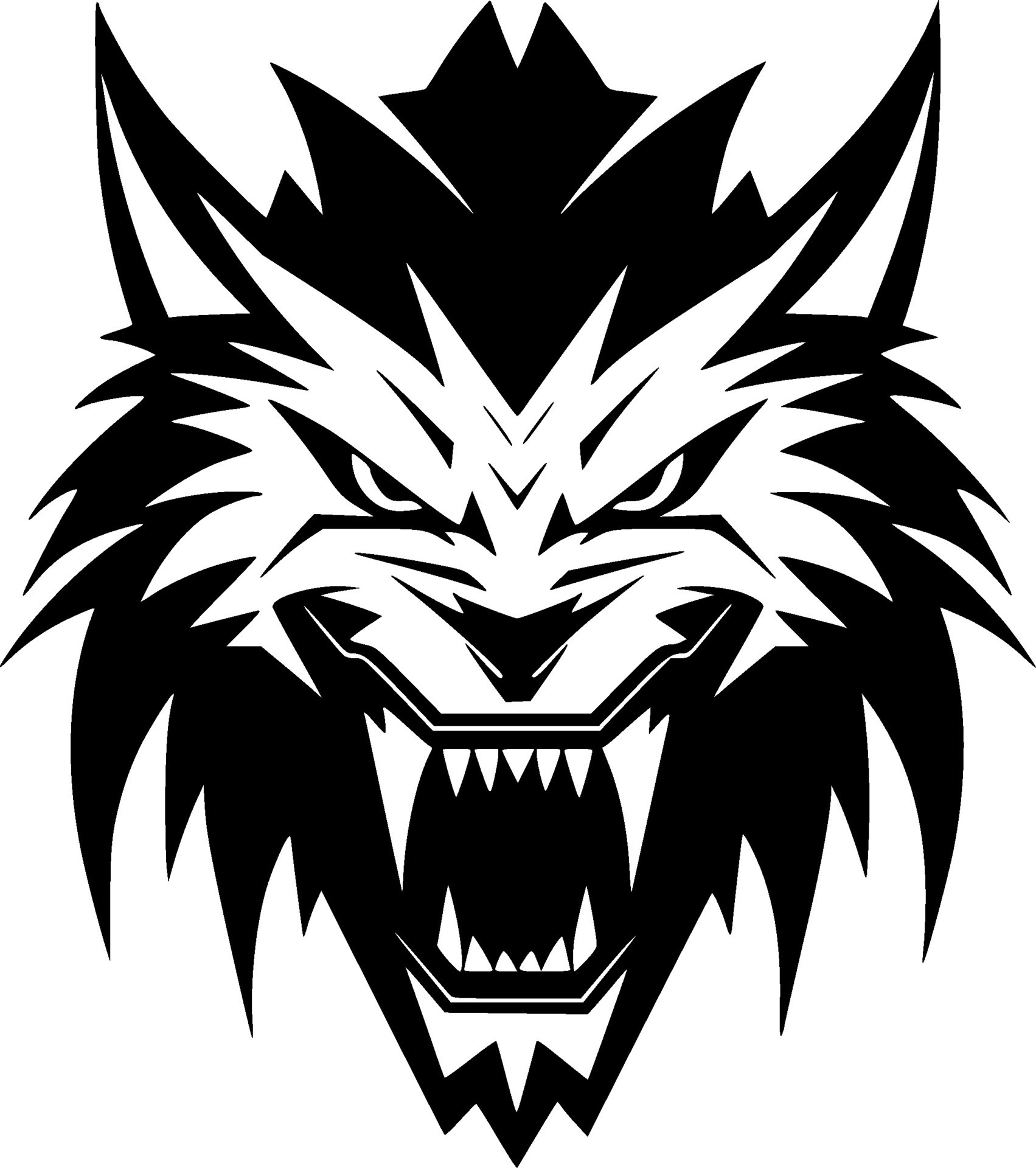 Wolf, Black and White Vector illustration 28807502 Vector Art at Vecteezy