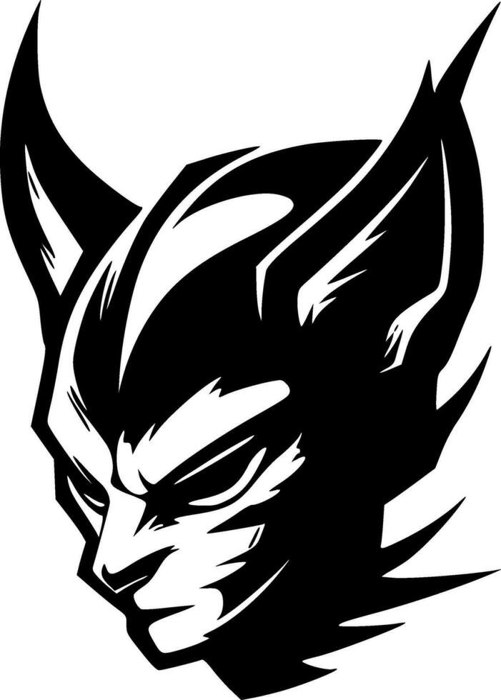 Wildcat - Black and White Isolated Icon - Vector illustration