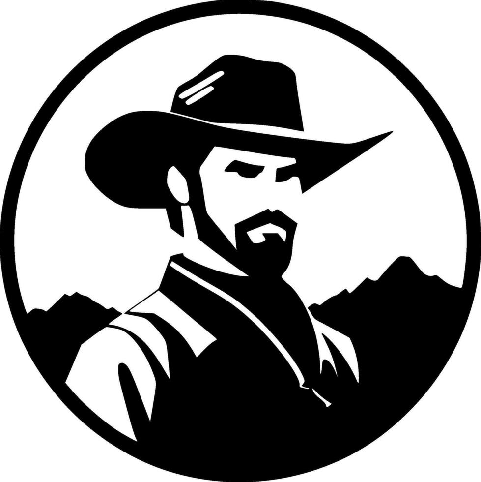 Western - Minimalist and Flat Logo - Vector illustration