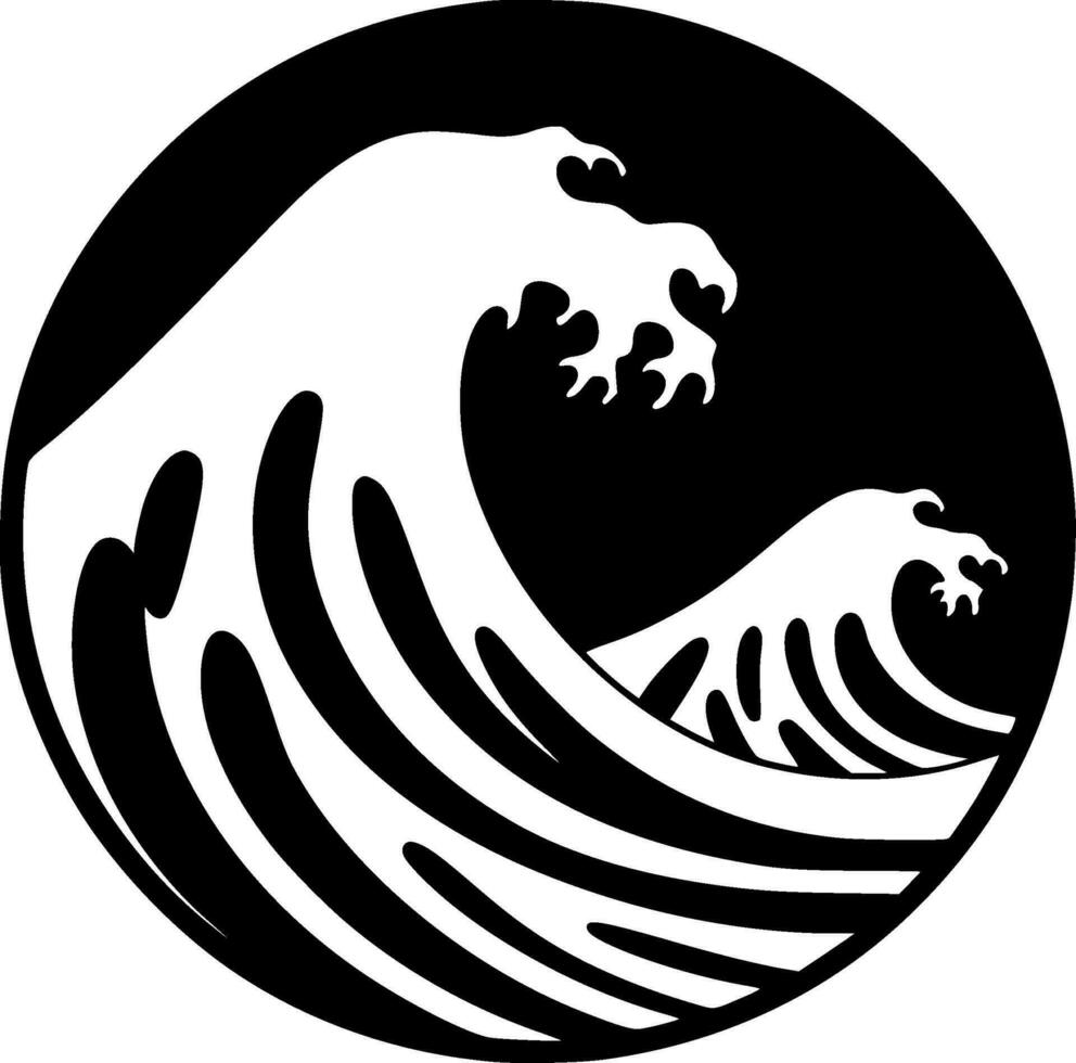 Waves - High Quality Vector Logo - Vector illustration ideal for T-shirt graphic