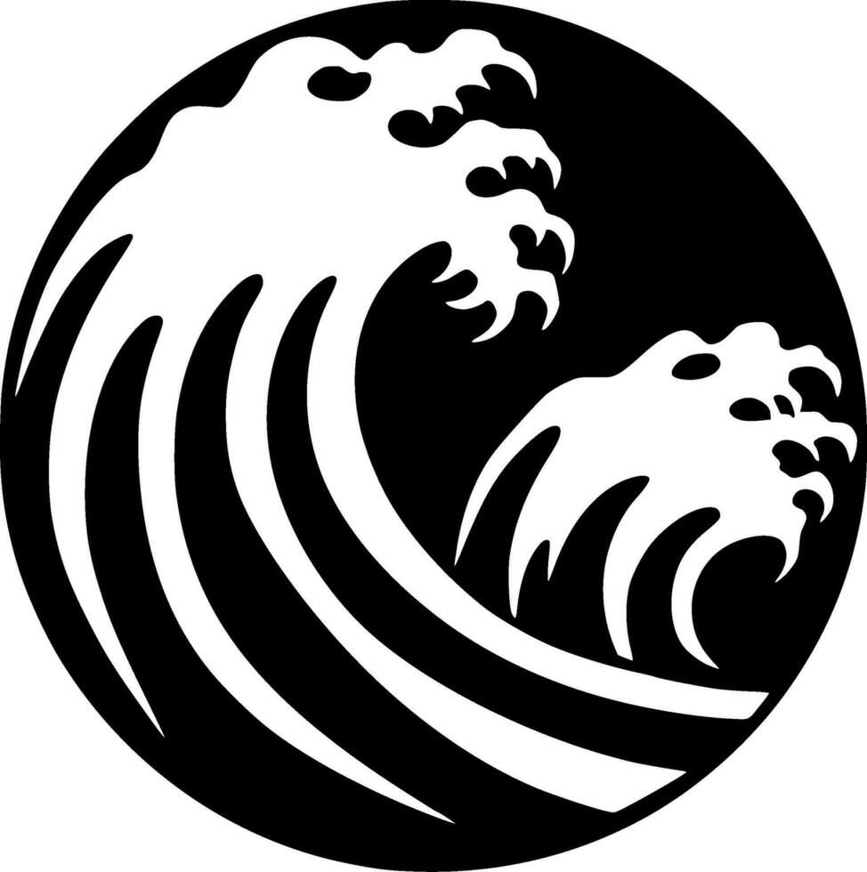 Waves - Minimalist and Flat Logo - Vector illustration