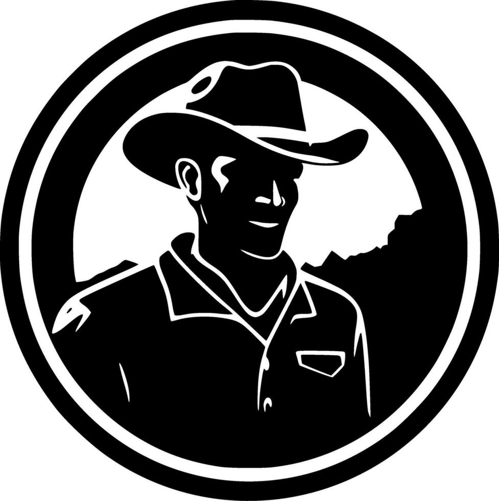 Western, Minimalist and Simple Silhouette - Vector illustration