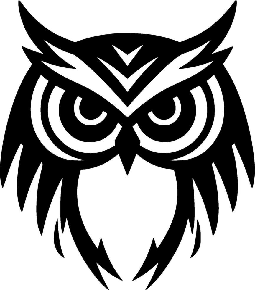 Owl - Minimalist and Flat Logo - Vector illustration