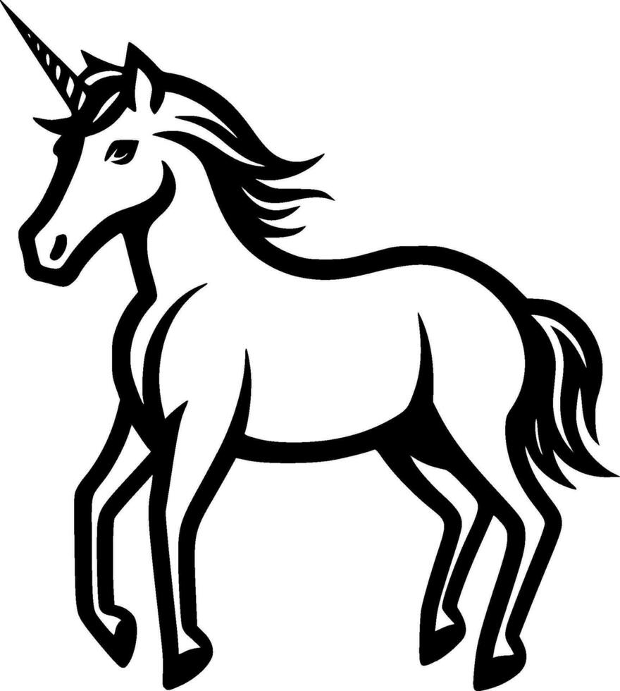 Unicorn - Minimalist and Flat Logo - Vector illustration
