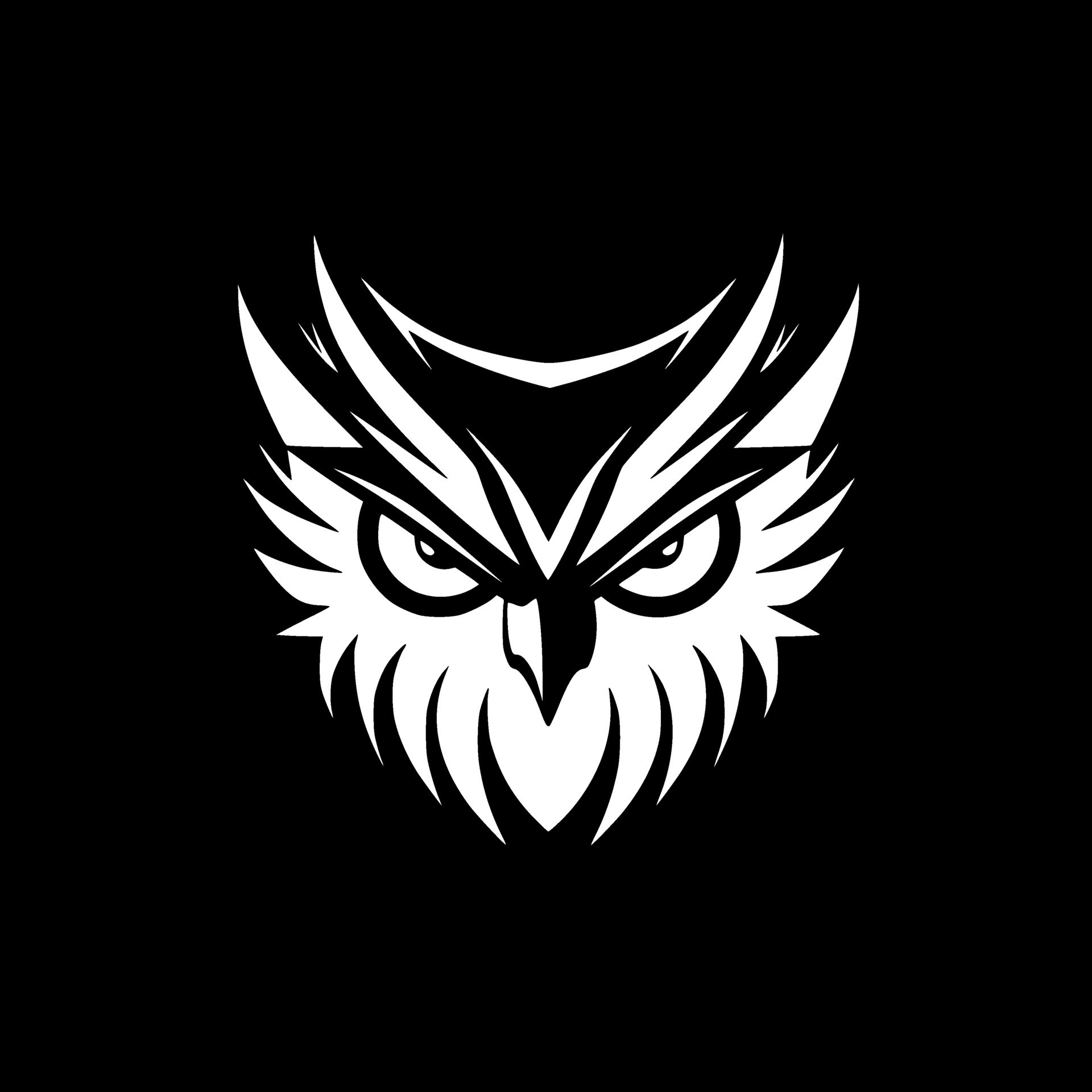 Owl, Black and White Vector illustration 28807629 Vector Art at Vecteezy