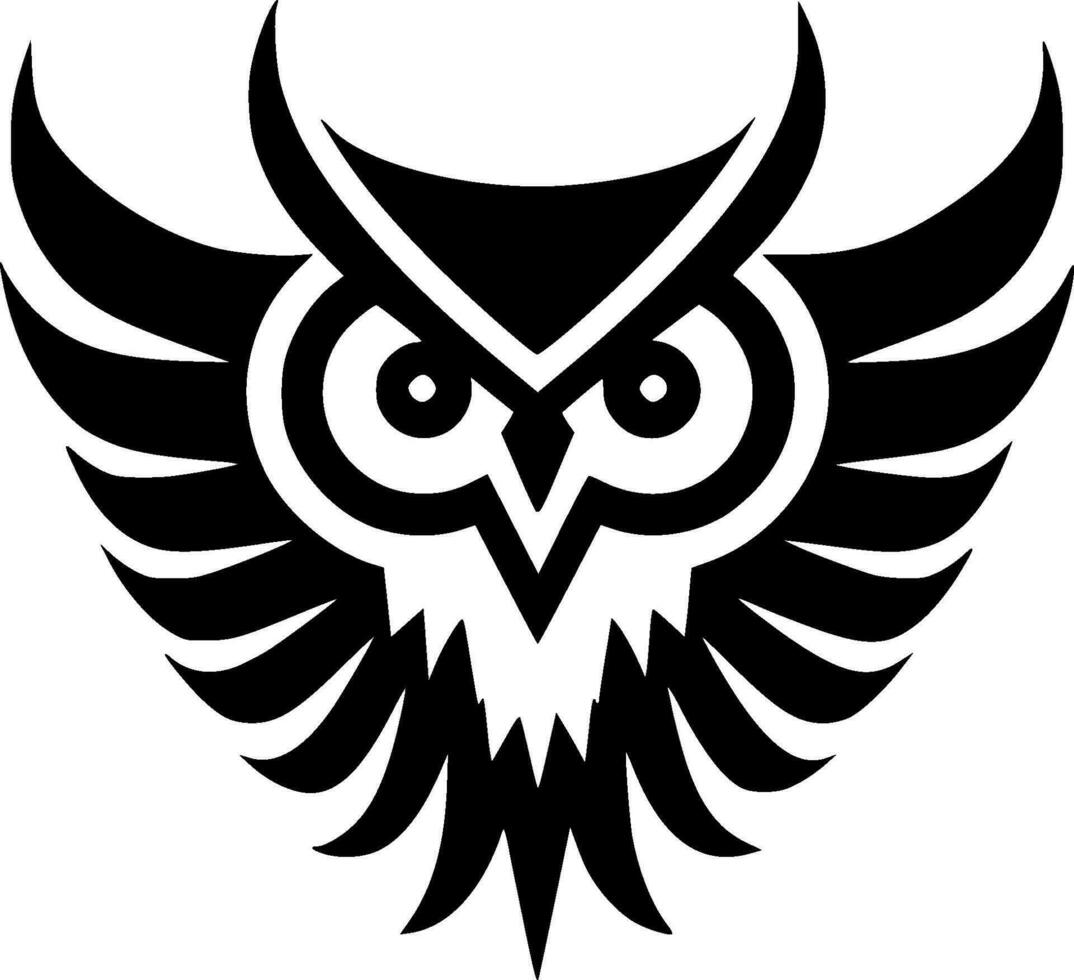 Owl, Minimalist and Simple Silhouette - Vector illustration