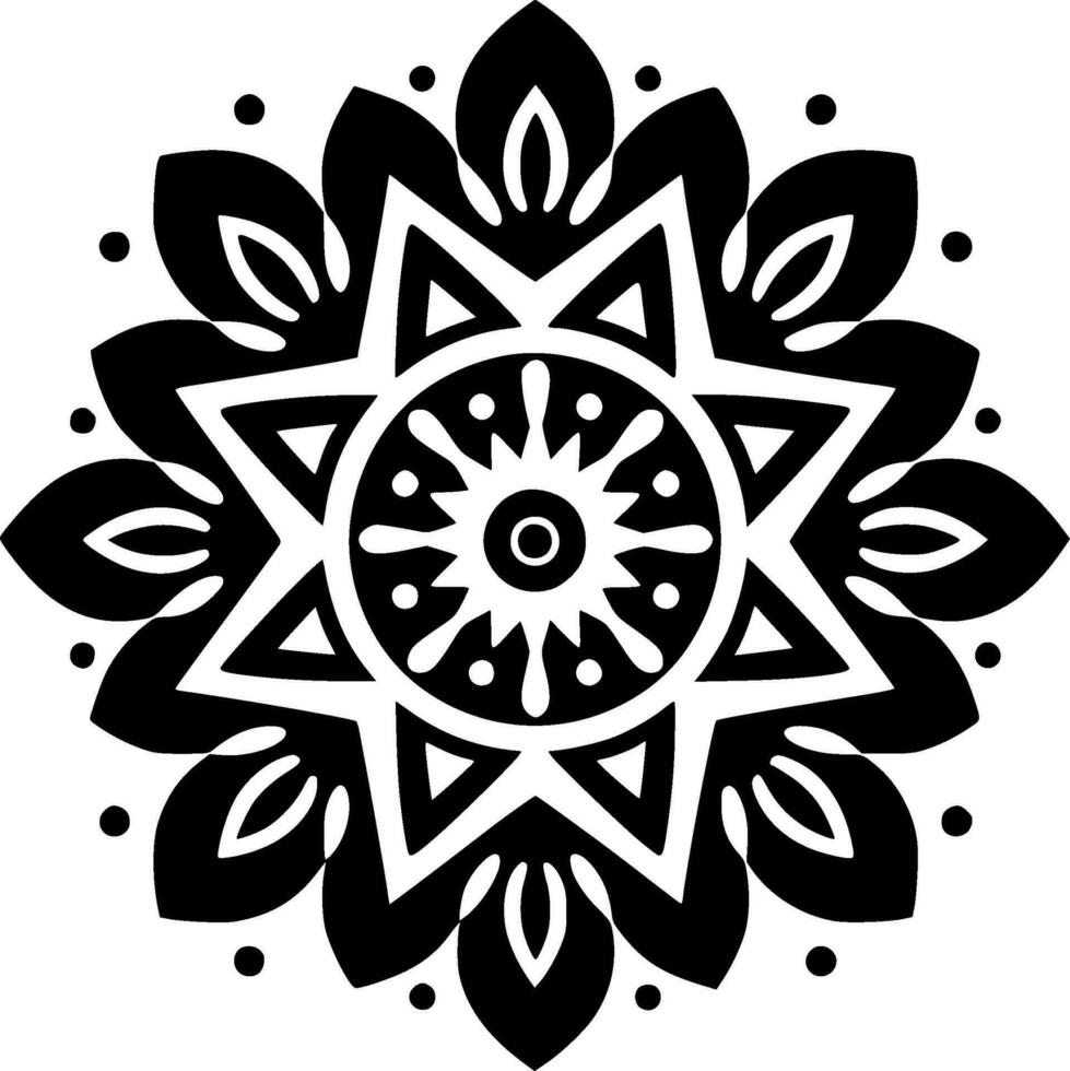 mandala - minimalista y plano logo - vector ilustración