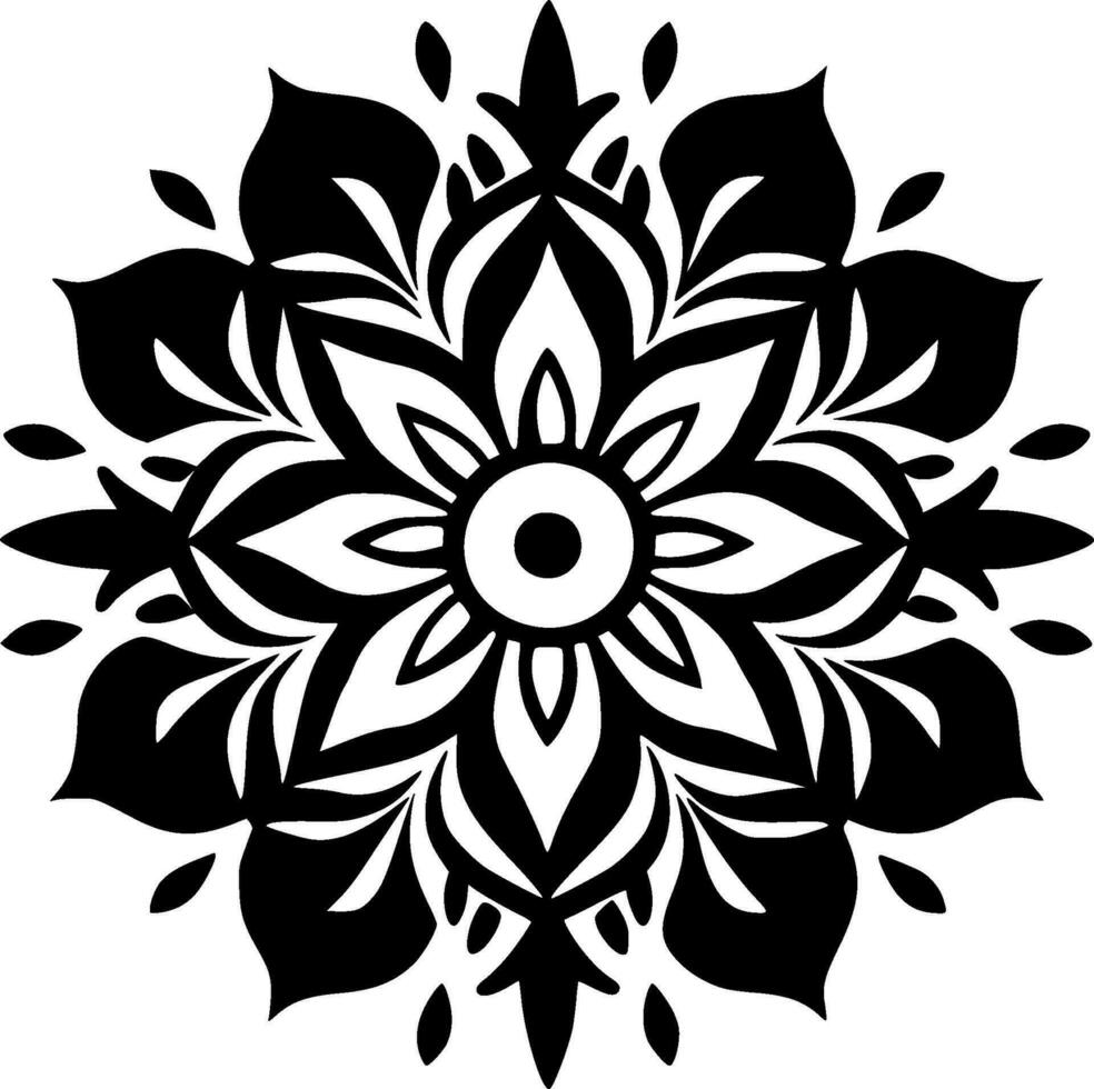 Mandala - Minimalist and Flat Logo - Vector illustration