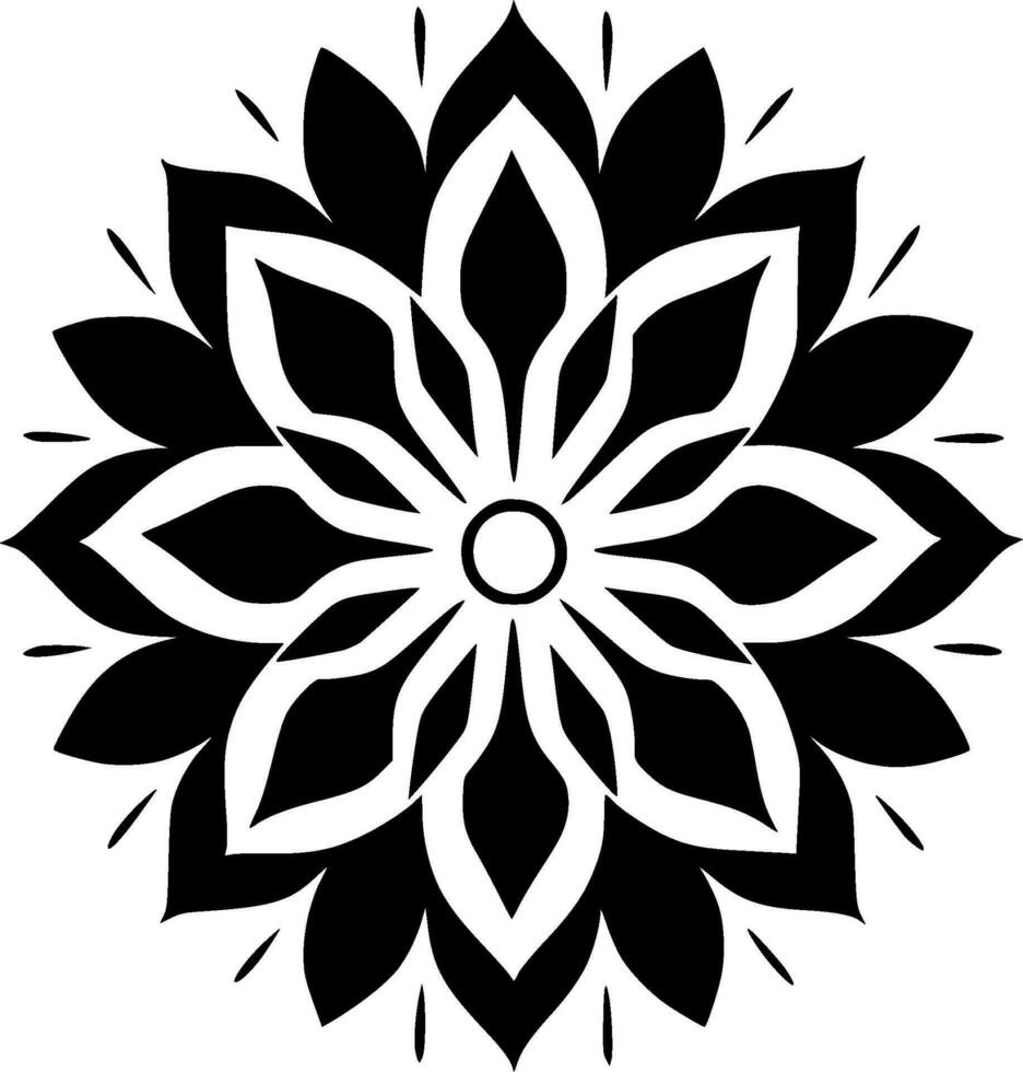 Mandala - Minimalist and Flat Logo - Vector illustration