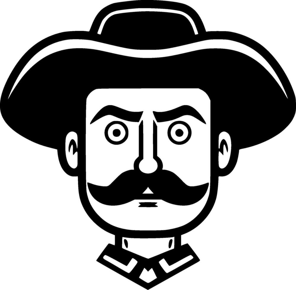 mexicano - minimalista y plano logo - vector ilustración