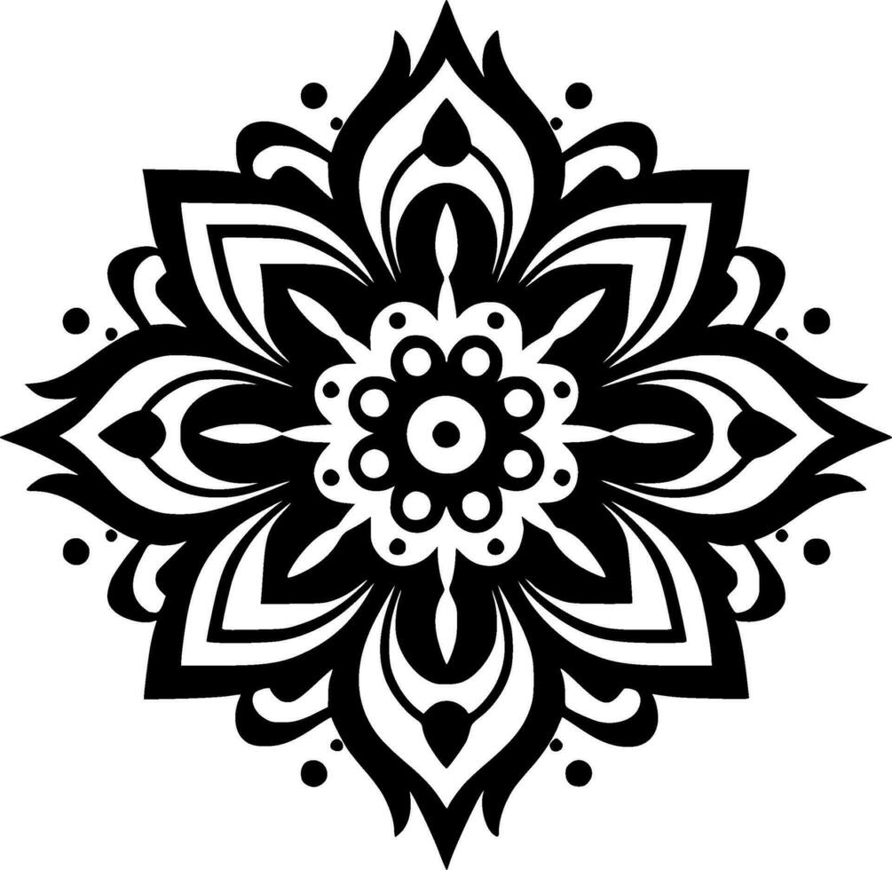 Mandala, Minimalist and Simple Silhouette - Vector illustration