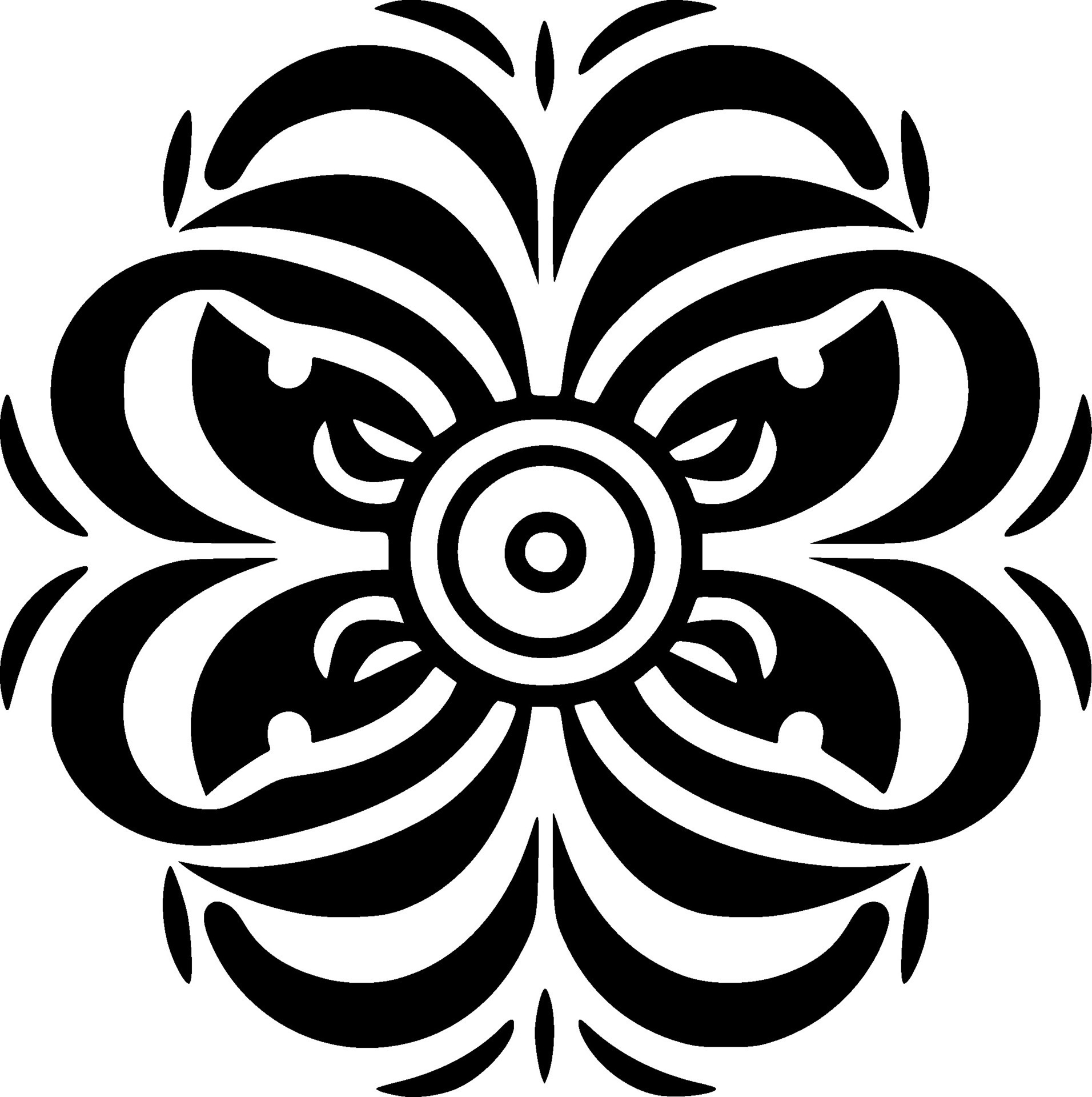 Mandala, Black and White Vector illustration 28807746 Vector Art at