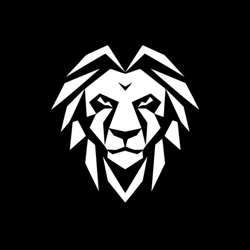 Lion - Black and White Isolated Icon - Vector illustration