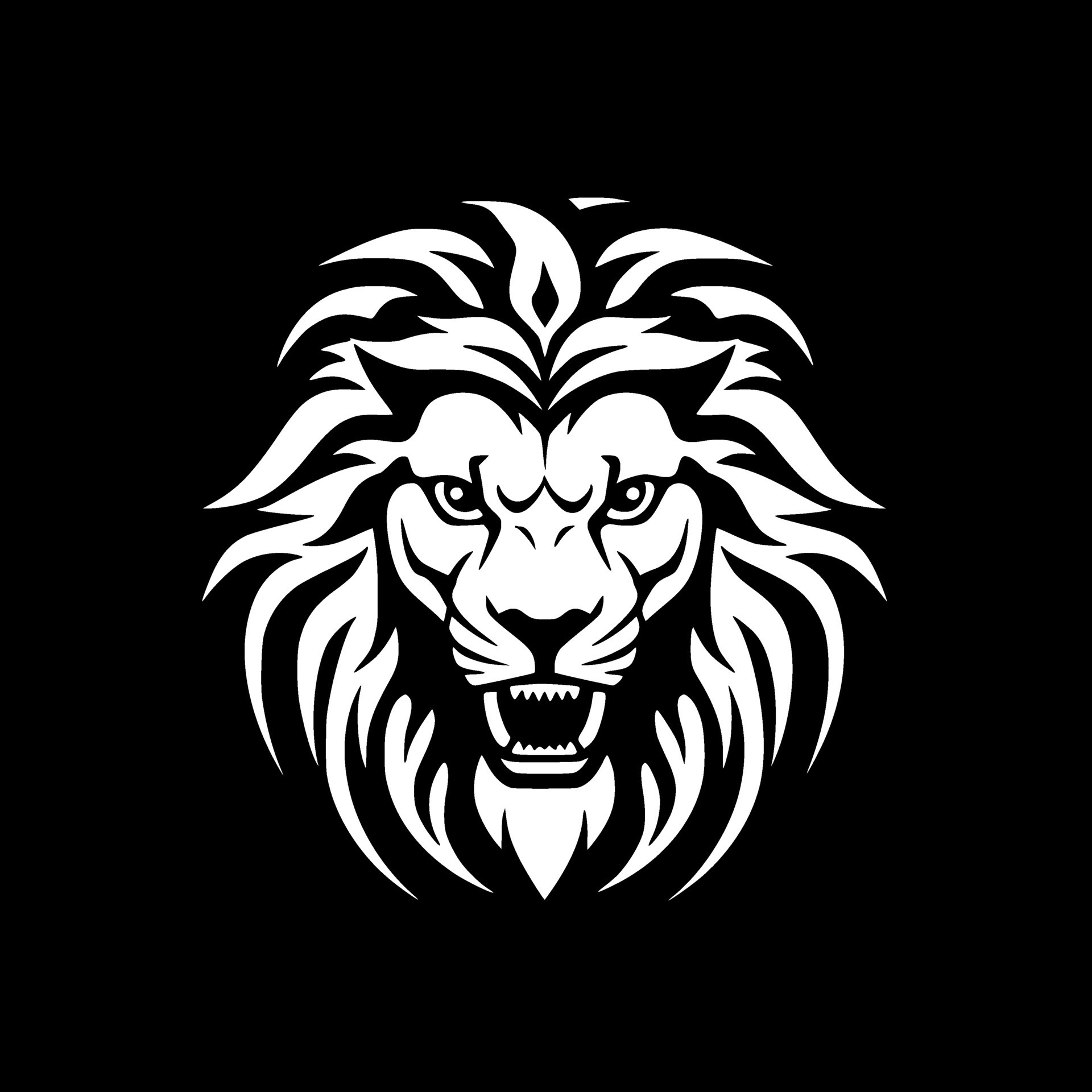 Lion, Black and White Vector illustration 28807800 Vector Art at Vecteezy