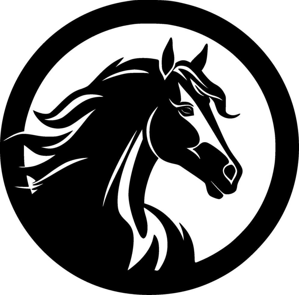 Horse, Minimalist and Simple Silhouette - Vector illustration