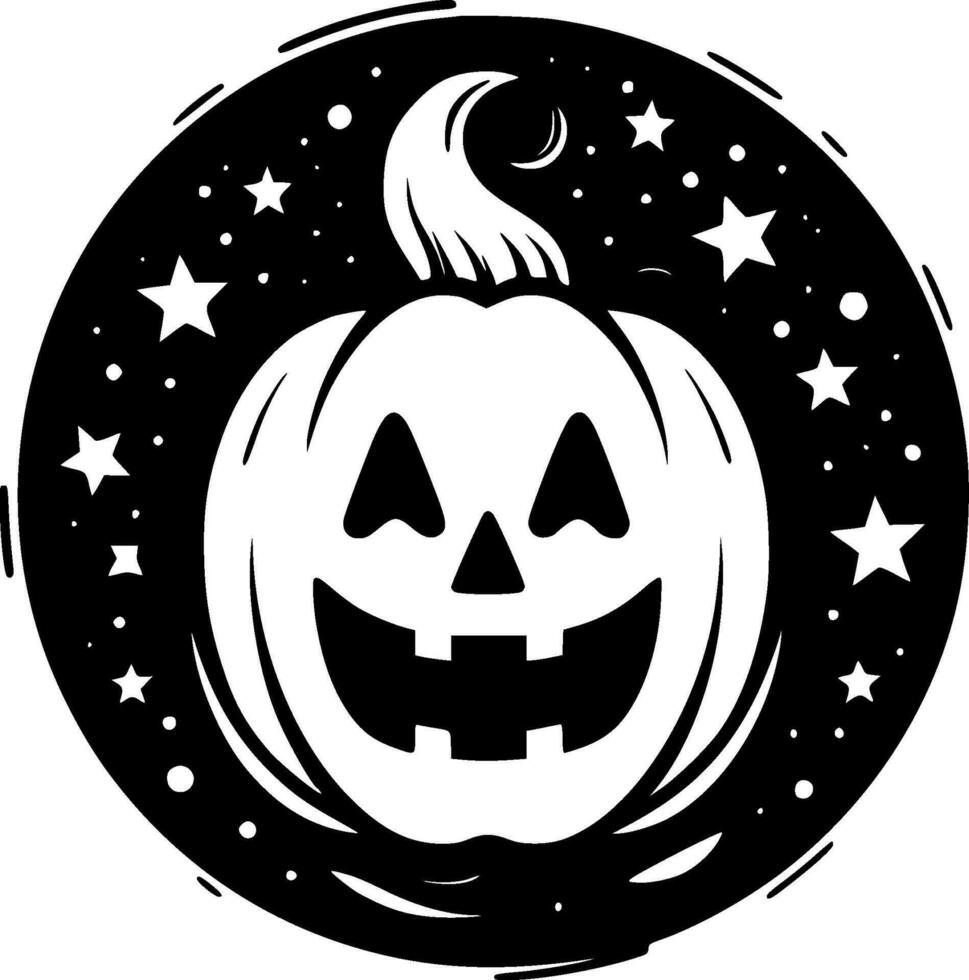 Halloween - Black and White Isolated Icon - Vector illustration