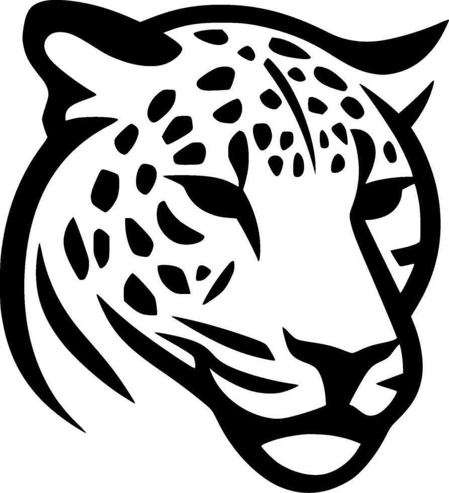 Leopard, Black and White Vector illustration