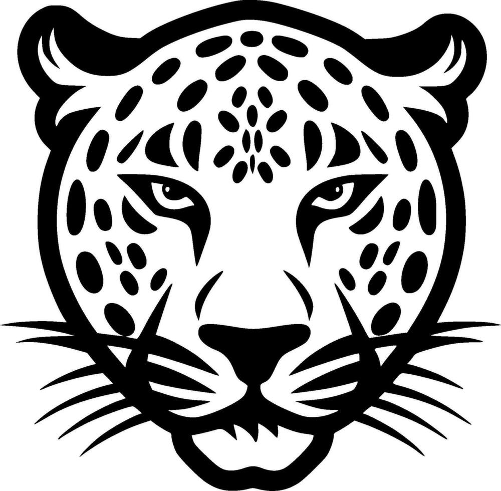 leopardo, minimalista y sencillo silueta - vector ilustración