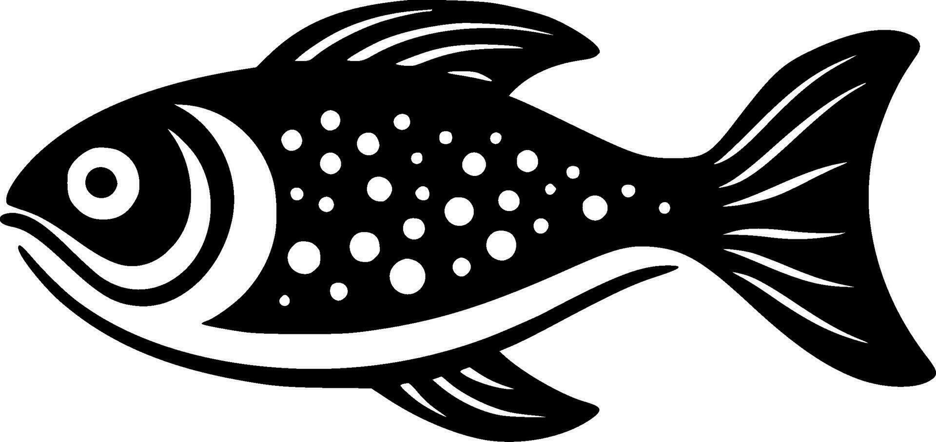 Fish, Minimalist and Simple Silhouette - Vector illustration