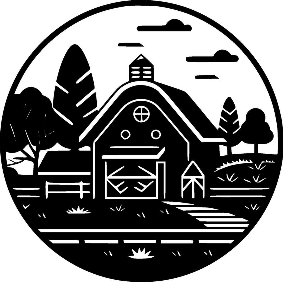 Farm - Minimalist and Flat Logo - Vector illustration